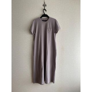 ネストローブ(nest Robe)のnest robe ネストローブ ミニ裏毛ポケットTeeワンピース グレー(ロングワンピース/マキシワンピース)