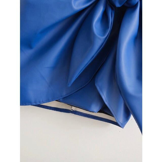 ZARA(ザラ)の🎃10月新作👻6141◆blue ブルー フェイクレザー PU ミニスカート レディースのスカート(ミニスカート)の商品写真