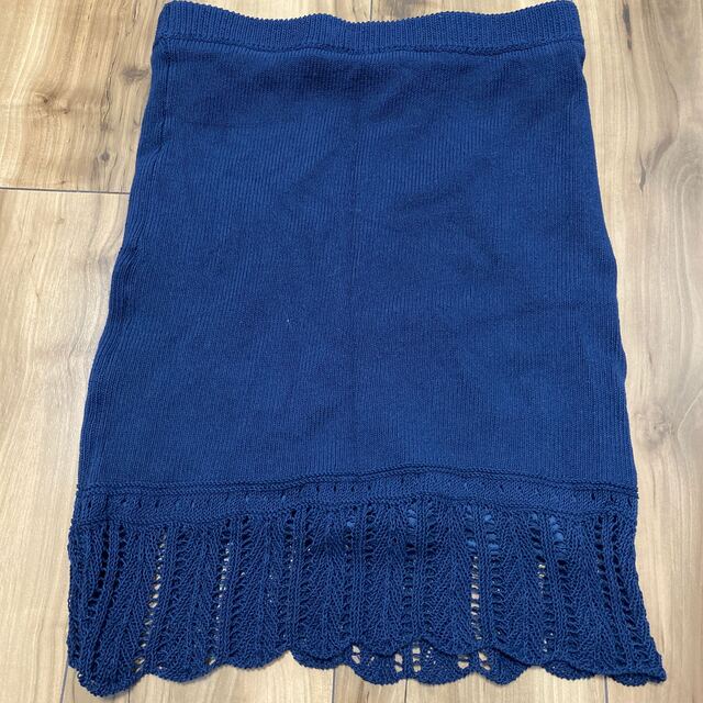 Rosary moon(ロザリームーン)のCrochet Mini Skirt ネイビー レディースのスカート(ミニスカート)の商品写真