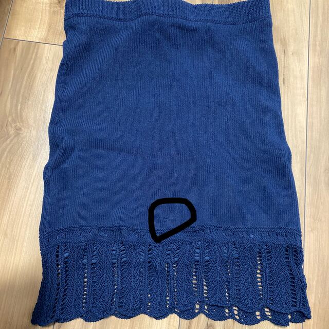 Rosary moon(ロザリームーン)のCrochet Mini Skirt ネイビー レディースのスカート(ミニスカート)の商品写真