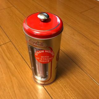 コカコーラ(コカ・コーラ)のコカコーラ ストロー入れ缶(小物入れ)