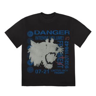 フラグメント(FRAGMENT)のCACTUS JACK  FOR FRAGMENT DANGER TEE 黒L(Tシャツ/カットソー(半袖/袖なし))