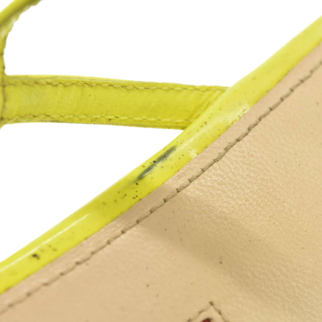 PRADA プラダ Patent Leather Halter Demi Wedge Sandals 3Y5225
