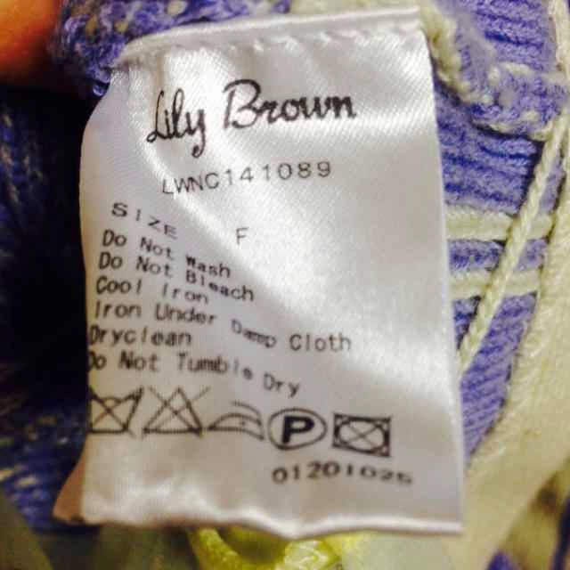 Lily Brown(リリーブラウン)のジャガードコート レディースのジャケット/アウター(ニットコート)の商品写真