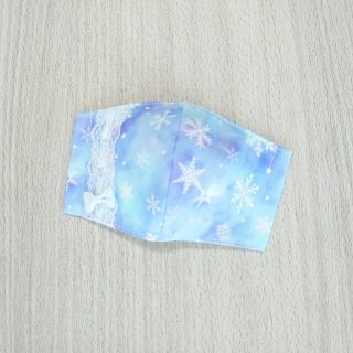 ♡雪の結晶 インナーマスク 水色♡(外出用品)