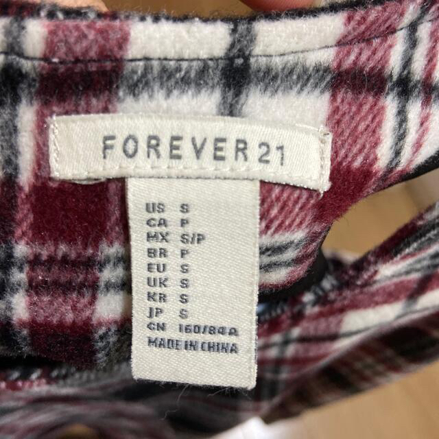 FOREVER 21(フォーエバートゥエンティーワン)のチェック柄　ジャンパースカート レディースのワンピース(ひざ丈ワンピース)の商品写真