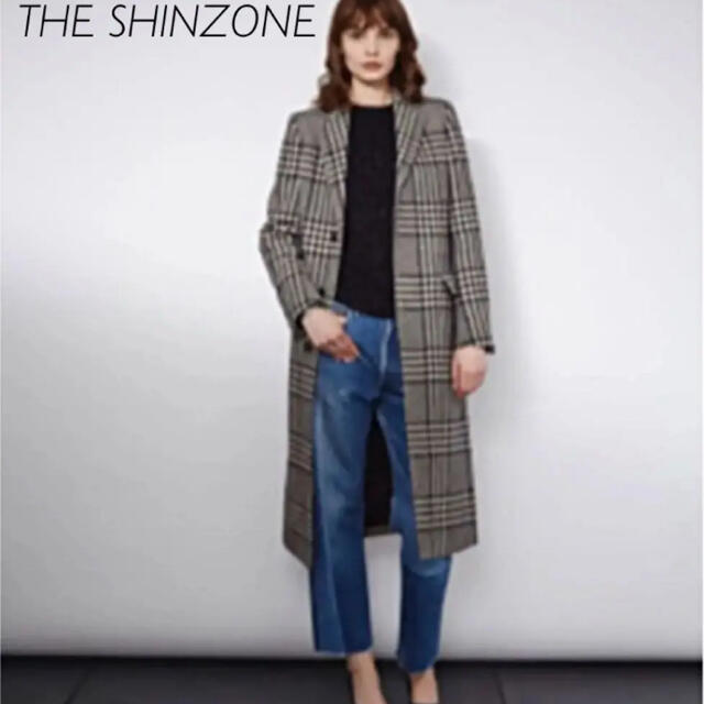 THE SHINZONE チェック チェスターコート ロングコート - チェスターコート