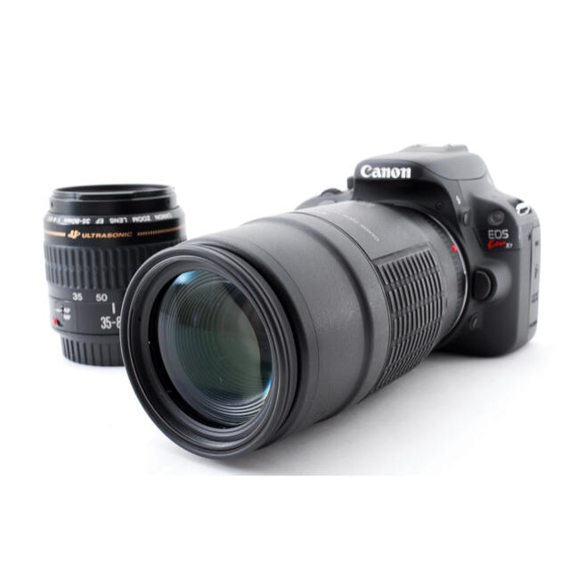 33%割引低価格の キャノン canon kiss x7標準&望遠ダブルレンズセット