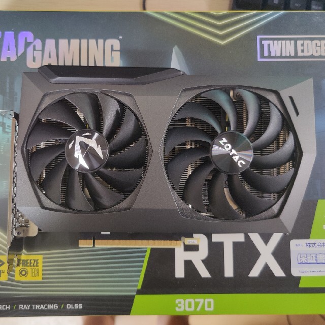 非LHR ZOTAC GeForce RTX 3070 Twin Edge - PCパーツ
