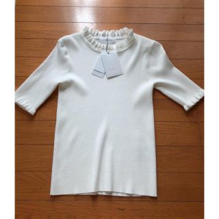 M-premier - 今期完売エムプルミエフリルネック半袖ニットの通販 by ... エムプルミエ✨今期大人気フリルネックニット✨