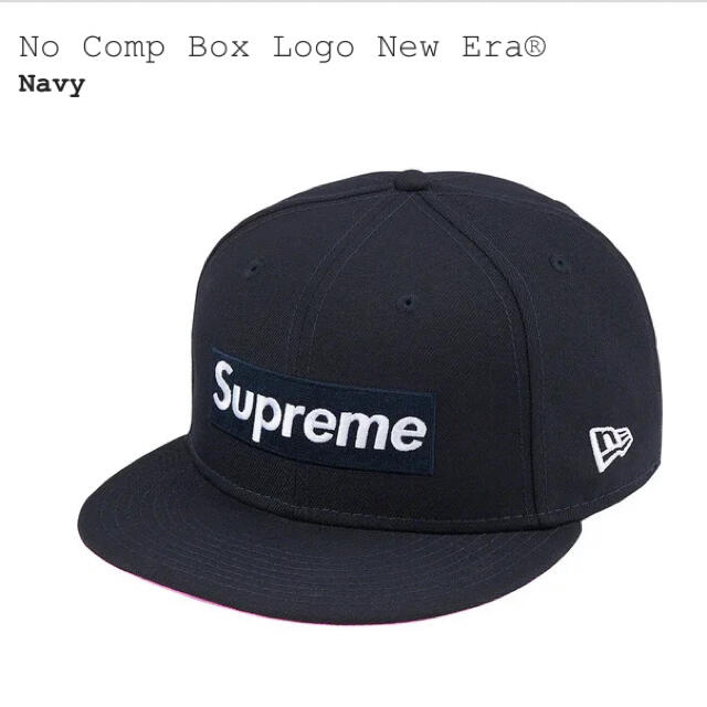 Navy Supreme No Comp Box Logo New Era帽子