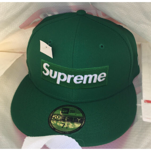 supreme No Comp Box Logo New Era 緑 7 5/8 - キャップ