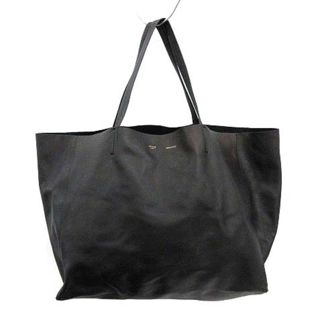 セリーヌ CELINE ホリゾンタルカバ トートバッグ レザー 黒 ブラック38-54cmタテ