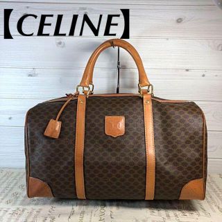 celine - 【CELINE】ボストンバッグ マカダム柄 南京錠・鍵付き