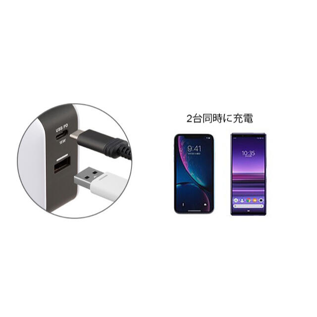 Softbank(ソフトバンク)の新品未開封 SoftBank USB PD対応 2ポート USB ACアダプタ スマホ/家電/カメラのスマホアクセサリー(その他)の商品写真