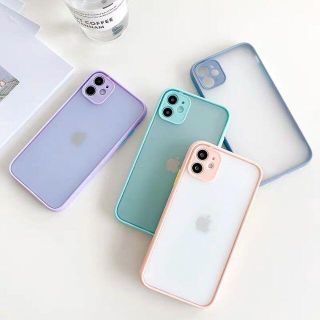 ハーフクリア iPhoneケース　iPhone11ケース(iPhoneケース)