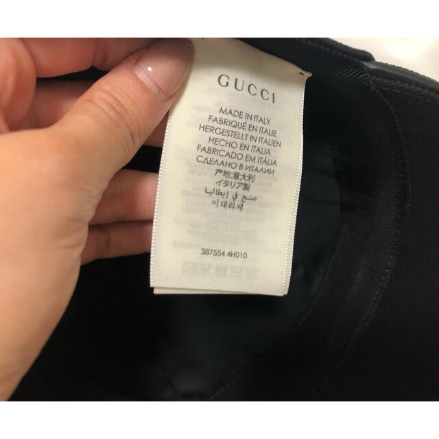 Gucci(グッチ)のグッチ　キャップ　帽子　Sサイズ　ブラック レディースの帽子(キャップ)の商品写真