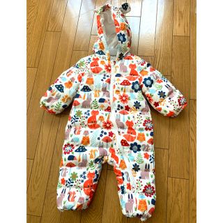 【美品】ダウン90%ロンパース　80cm(ロンパース)