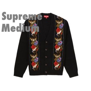 シュプリーム(Supreme)の【M】Supreme Floral Stripe Cardigan Black(カーディガン)