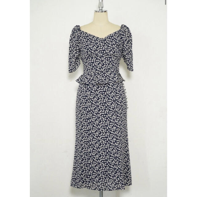 Cherry Pattern Two Piece (NAVY)