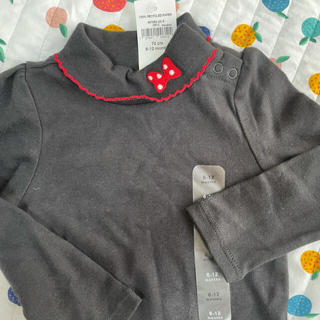 babyGAP(ベビーギャップ)の新品　babyGAP モックネック　ミニー　ボディスーツ　70cm キッズ/ベビー/マタニティのベビー服(~85cm)(肌着/下着)の商品写真