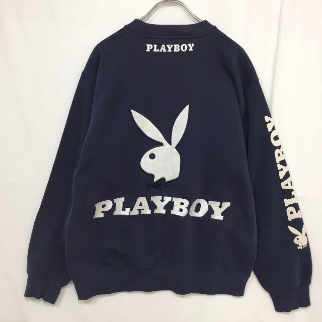 PLAYBOY(プレイボーイ)の購入者ありプレイボーイ ロゴ スウェット セットアップ ウエスト紐 サイズL メンズのトップス(ジャージ)の商品写真