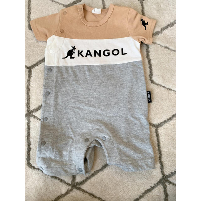KANGOL(カンゴール)のKangol 半袖カバーオール 60~70 キッズ/ベビー/マタニティのベビー服(~85cm)(カバーオール)の商品写真