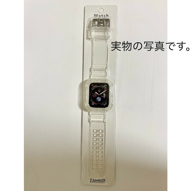 Apple Watch クリアベルト 透明 38/40mm 42/44mm 韓国 メンズの時計(ラバーベルト)の商品写真