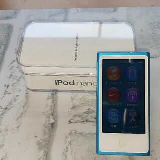 アイポッド(iPod)のiPod nano 16GB 第7世代　ブルー(ポータブルプレーヤー)
