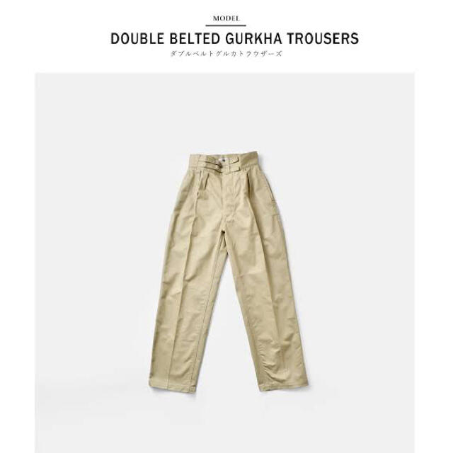 送料無料 YAECA - LENO double belted gurkha trousers サイズ2 カジュアルパンツ