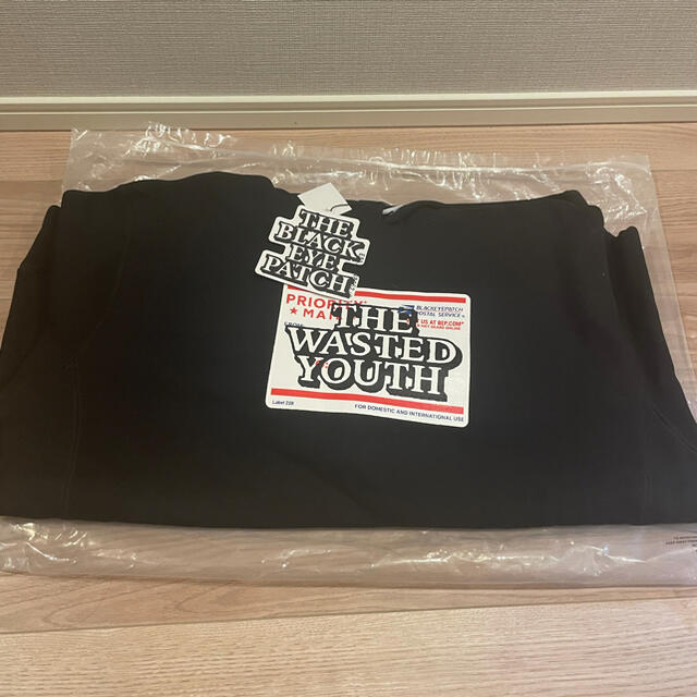 wasted youth black eye patch フーディ L