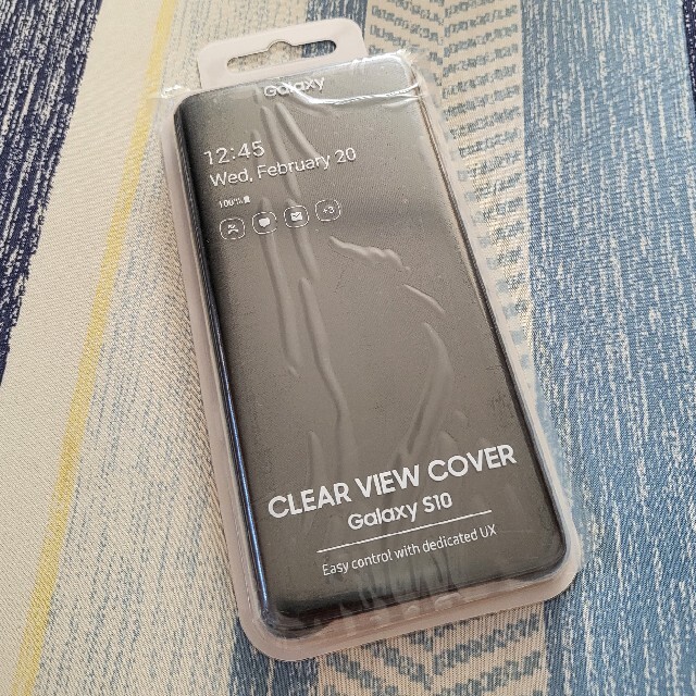 Galaxy(ギャラクシー)の【未開封】Galaxy S10 純正 Clear View Cover ブラック スマホ/家電/カメラのスマホアクセサリー(モバイルケース/カバー)の商品写真