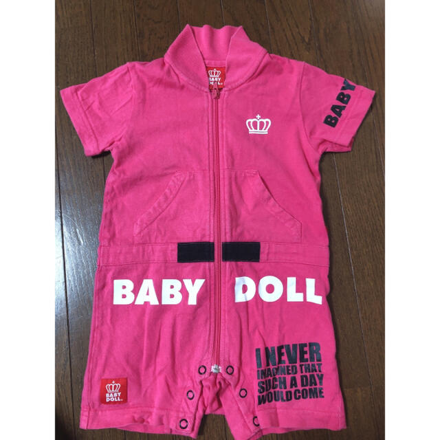 BABYDOLL(ベビードール)のベビードール BABY DOLL 80 ロンパース カバーオール 美品 キッズ/ベビー/マタニティのベビー服(~85cm)(カバーオール)の商品写真