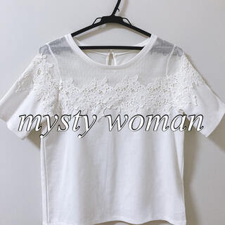 ミスティウーマン(mysty woman)のmysty woman 花柄トップス(Tシャツ(半袖/袖なし))