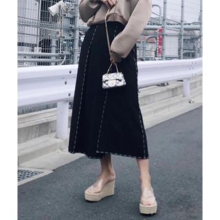 アメリヴィンテージ(Ameri VINTAGE)の《AMERI》STITCH PANEL SKIRT(ロングスカート)