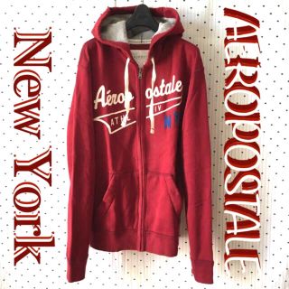 エアロポステール(AEROPOSTALE)のAEROエアロポステール newyorkカレッジHOODIE パーカーBUG M(パーカー)