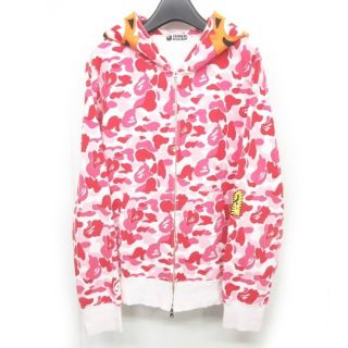 驚きの値段で - APE シャークパーカー ピンク - クリーニング:11171円