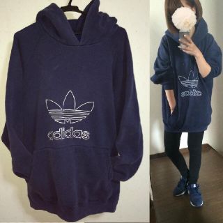 アディダス(adidas)のBIGサイズadidasロゴスウェットパーカー(パーカー)