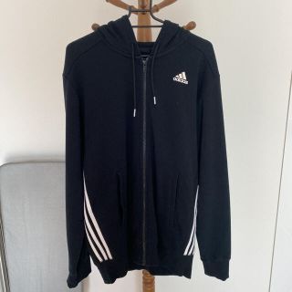 アディダス(adidas)のアディダススエットパーカー　黒色　Lサイズ(パーカー)