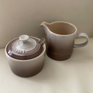 ルクルーゼ(LE CREUSET)のル・クルーゼ　クリーム&シュガーポット　ナツメグ(食器)