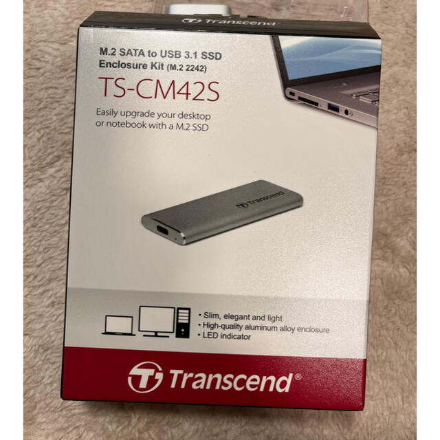 Transcend(トランセンド)のTranscend USB3.1 M.2 SSD 外付けケース TS-CM42S スマホ/家電/カメラのPC/タブレット(PC周辺機器)の商品写真