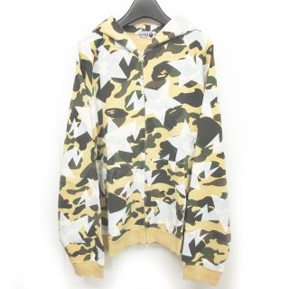 アベイシングエイプ(A BATHING APE)のアベイシングエイプ パイレーツストア カモフラ柄 スター プリント パーカー L(パーカー)