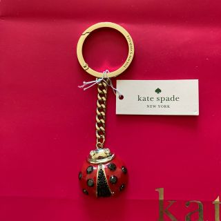 ケイトスペードニューヨーク(kate spade new york)のkatespade♤てんとう虫♤キーリング♤キーホルダー♤バッグチャーム(キーホルダー)