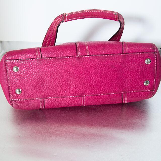 Coach ピンク ハンドバッグ レザー COACH - COACH ハンドバッグ ピンクレザーハンプトンズ レザー
