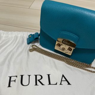 フルラ(Furla)のFURLA メトロポリス　チェーンショルダー　ターコイズブルー(ショルダーバッグ)