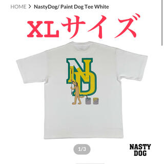 ナスティードッグ  tシャツ 新品未使用 Paint Dog Tee White(Tシャツ/カットソー(半袖/袖なし))