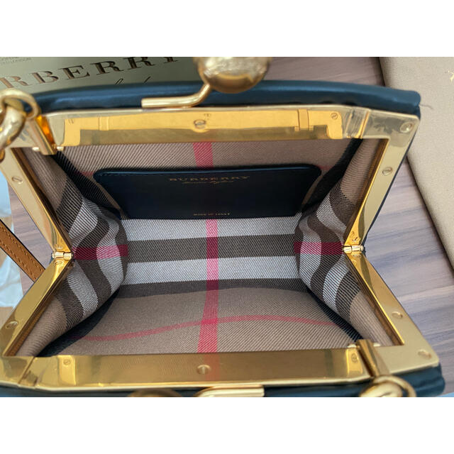 限定特価】 - BURBERRY バーバリー フレーム ショルダーバッグ がま口 限定特価】 - BURBERRY バーバリー フレーム ショルダーバッグ がま口