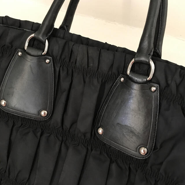 PRADA - プラダ PRADA ギャザー ナイロン トートバッグ 大きめ 正規店