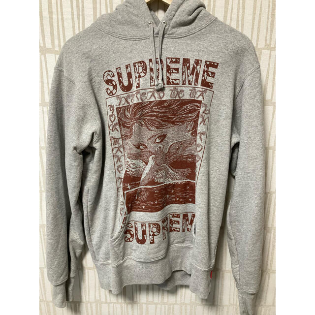 supreme Doves Hooded Sweatshirt grey M