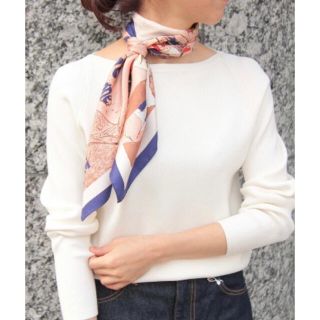 ロペ(ROPE’)のROPE' ロペ　ロートレック柄スカーフ　ネイビー　美品(バンダナ/スカーフ)